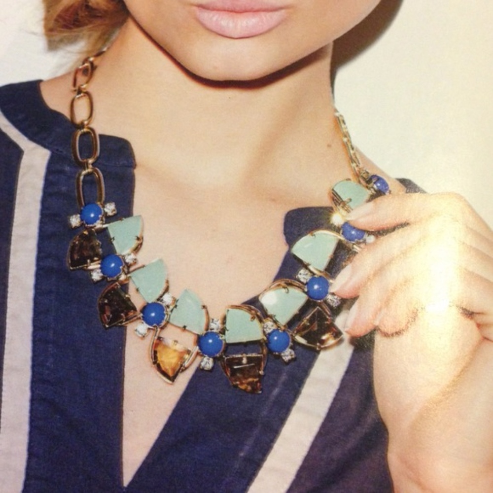 J. Crew Crystal Butterfly Necklace